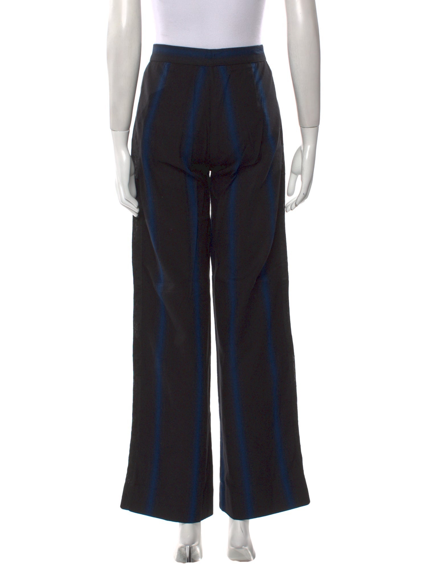Warm Striped Wide Leg Pants
